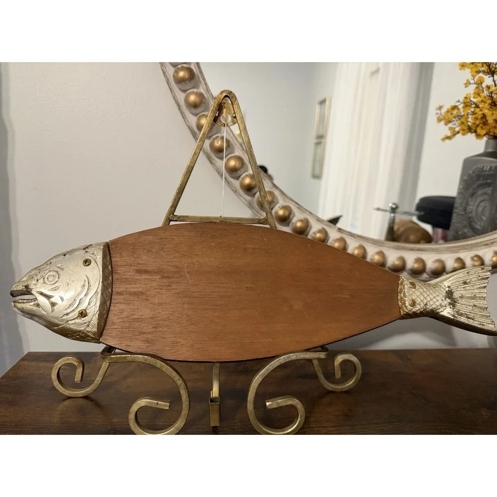 Vintage‎ Paul Marshall MCM Fish Wall Decor Wood Metal Japan Nautical Art MCM